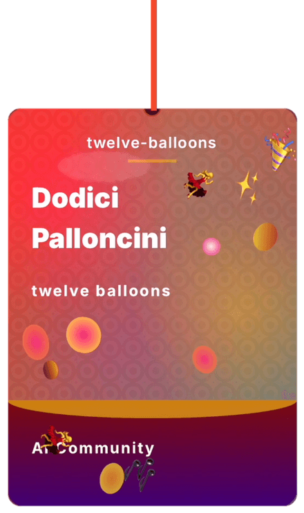 Badges made with the generator, each in a different style